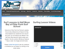 Tablet Screenshot of pillarpointsurfschool.com